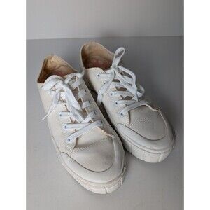 Mad Love Women’s Fran Platform Sneakers Casual Shoe White Canvas Lace Up, Sz 11